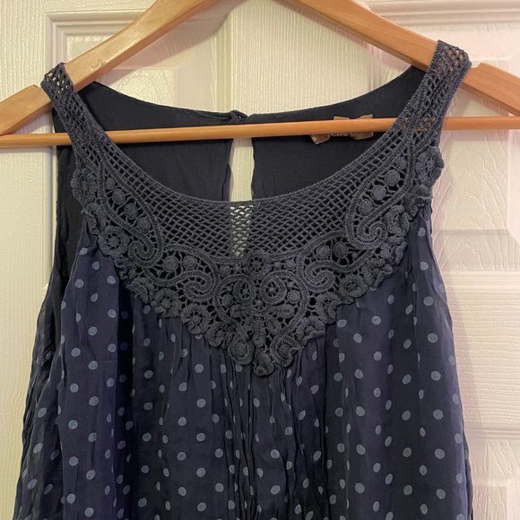 Carla Conti - sleeveless top - navy blue  - size large - Picture 2 of 5